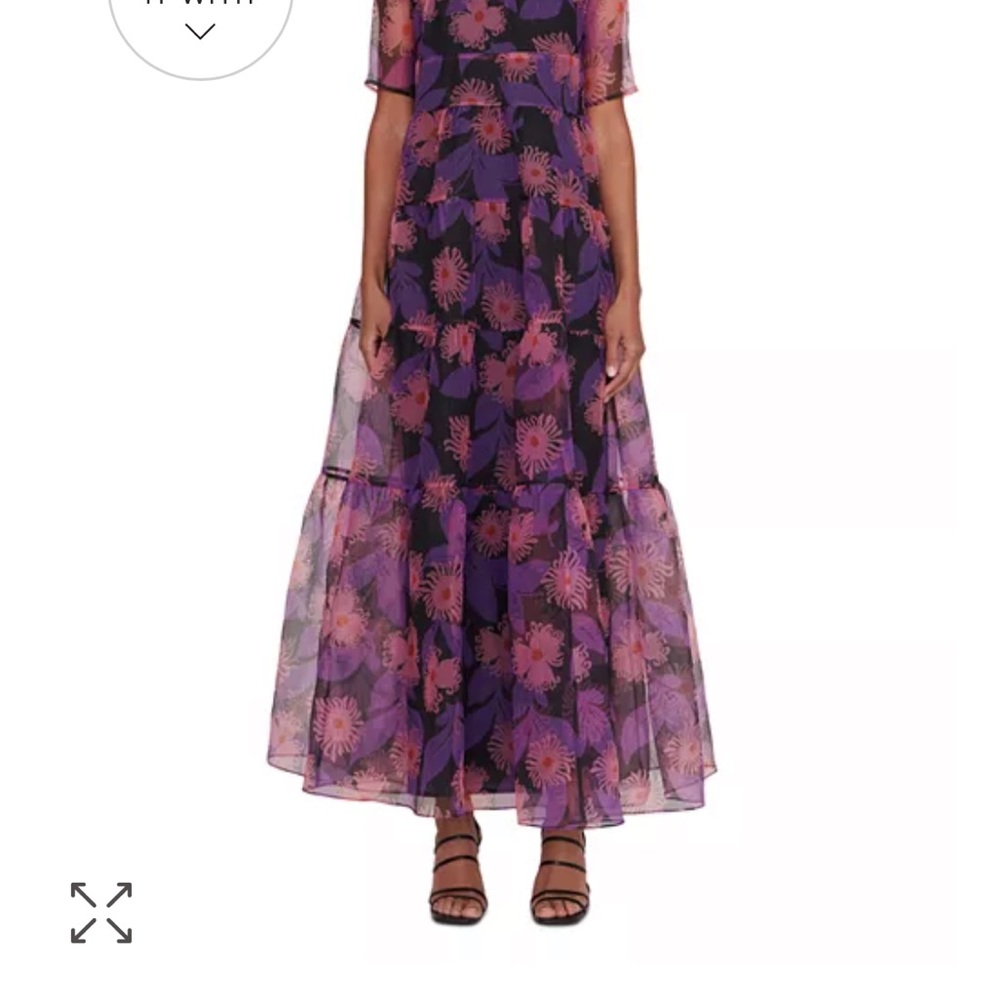 STAUD Hyacinth floral gown size S. Worn once.  Beautiful, perfect condition.